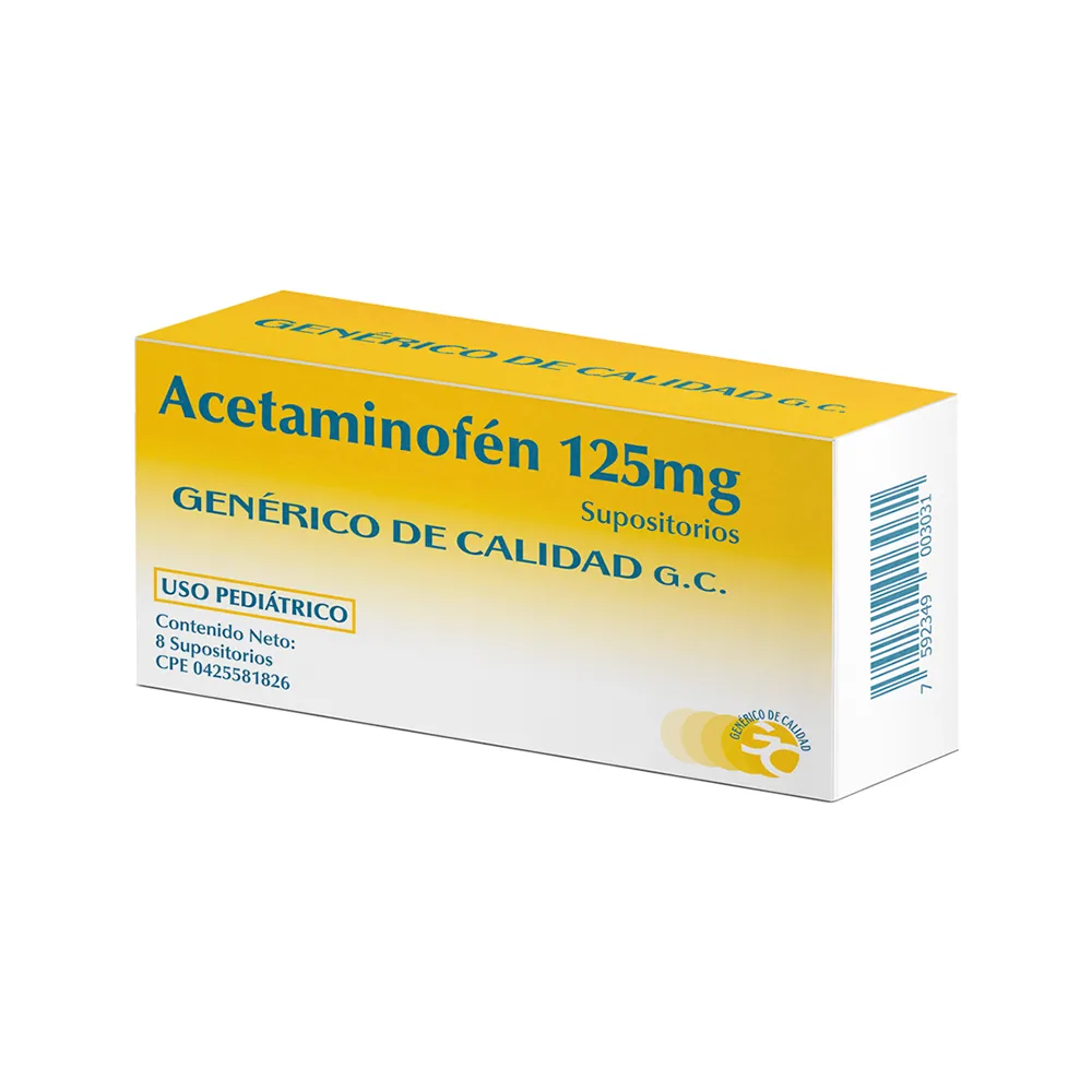 ACETAMINOFÉN 125mg SUPOSITORIOS “USO PEDIÁTRICO” - Image 2
