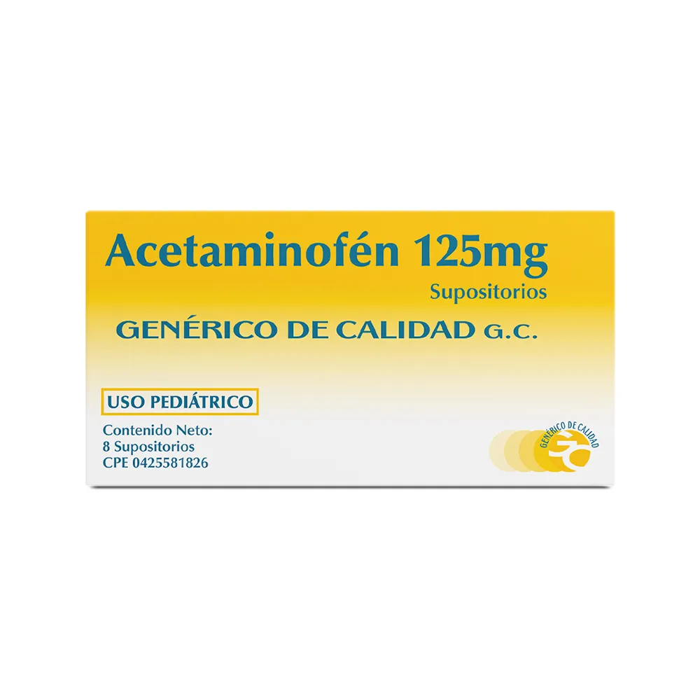 ACETAMINOFÉN 125mg SUPOSITORIOS “USO PEDIÁTRICO” - Image 3