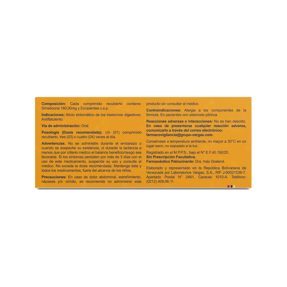 ANTIFOM® FORTE 160mg COMPRIMIDOS RECUBIERTOS Simeticona - Image 3