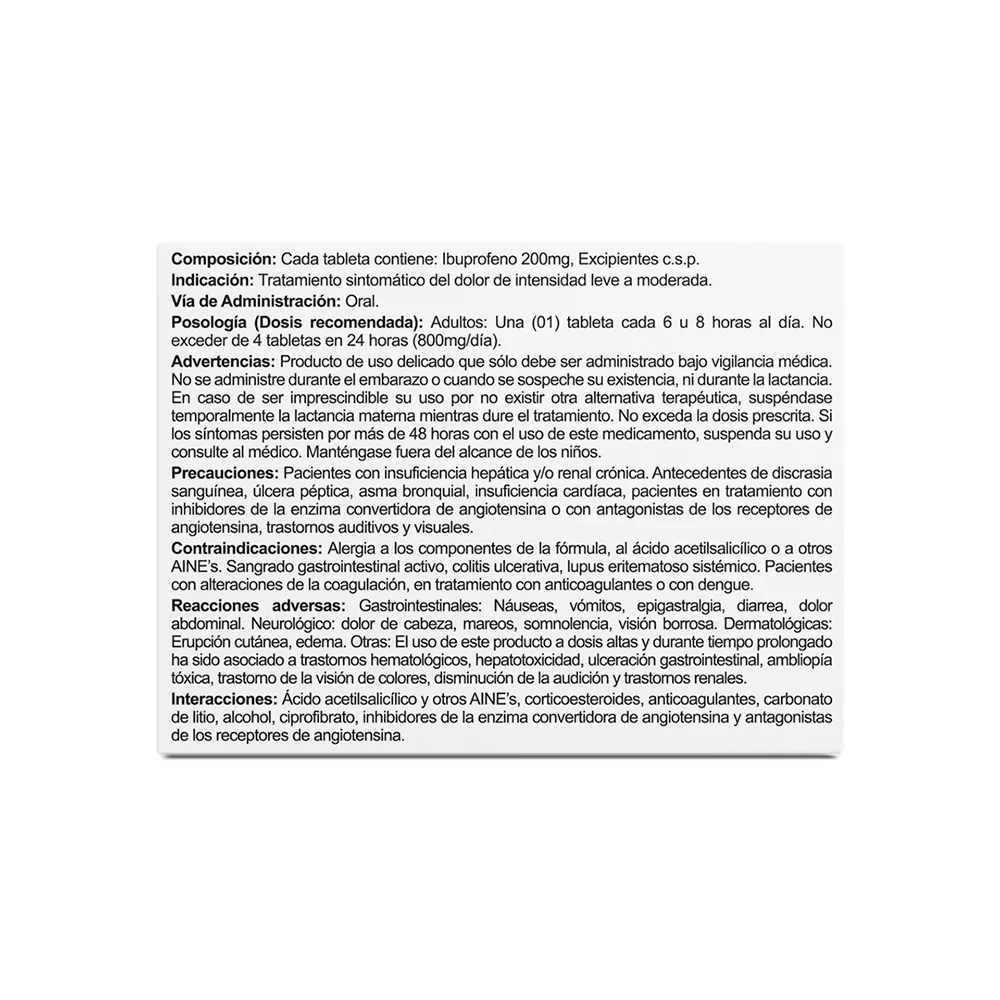 LUMBAX® 200mg TABLETAS Ibuprofeno - Image 3